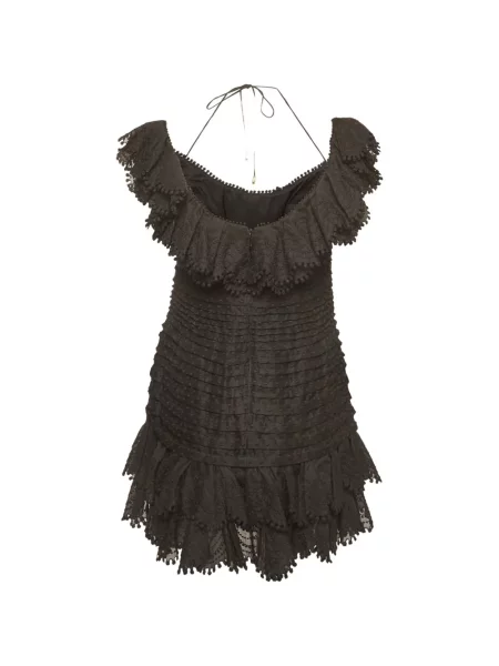 Rochie mini Zimmermann cu umerii deschiși negru