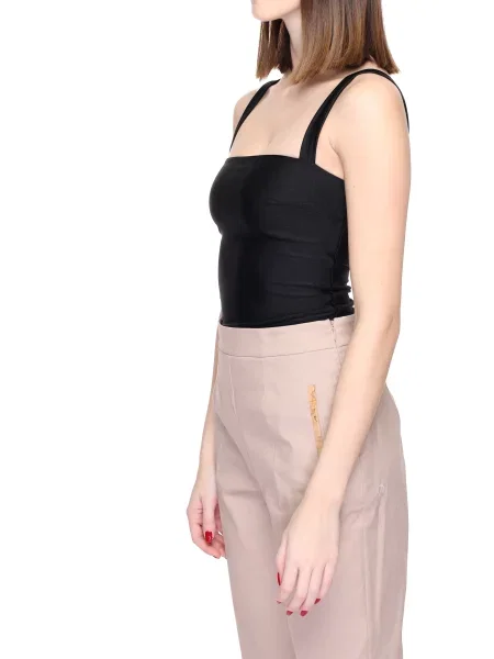 Top Silence s kvadratnim izrezom črna