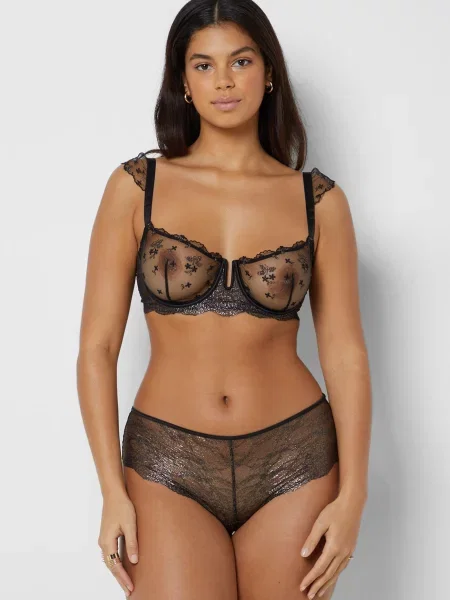 Бюстгальтер балконет Etam чорний