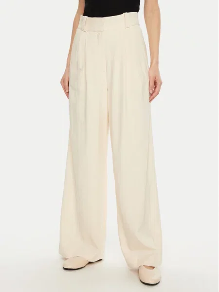 IVY OAK Штани з тканини Prescilla Ann Écru Wide Leg