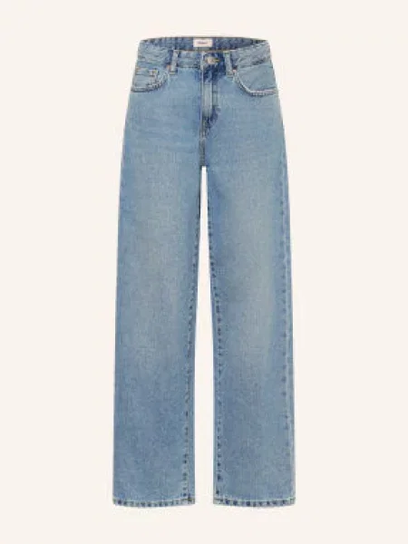 Only Džíny Baggy Straight Fit medium blue denim modré
