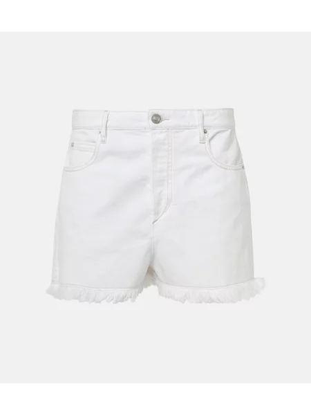 Pantaloni scurți din denim Isabel Marant alb