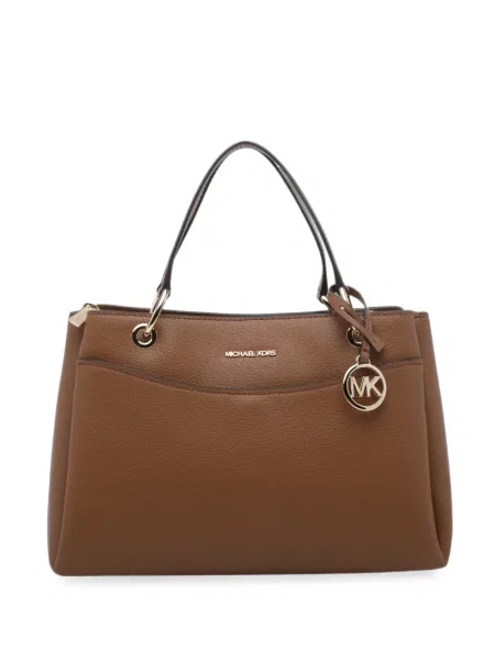 Geantă shopper Michael Michael Kors cu autograf maro