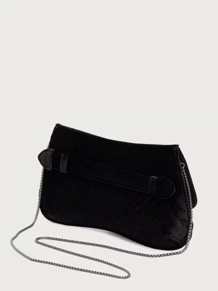 Велюровый клатч Emporio Armani