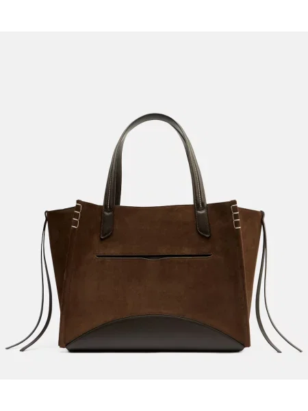 Geantă Jw Anderson din piele de căprioară maro