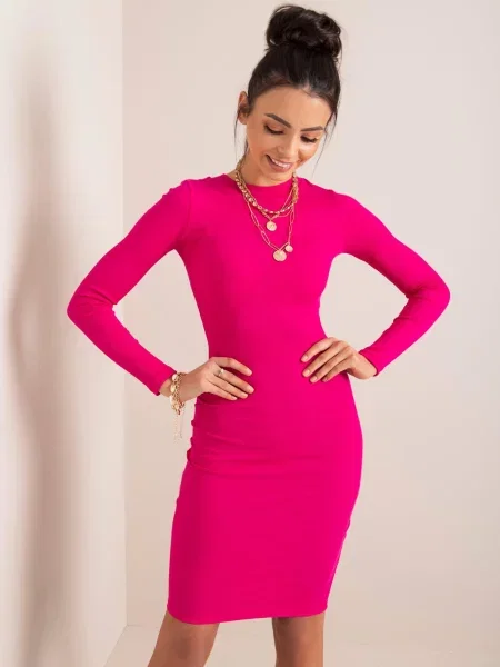 Obleka obleka Fashionhunters fuksija