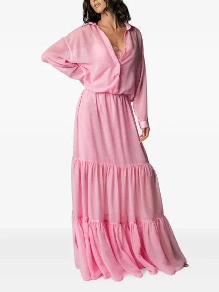 Rochie maxi Miau By Clara Rotescu roz
