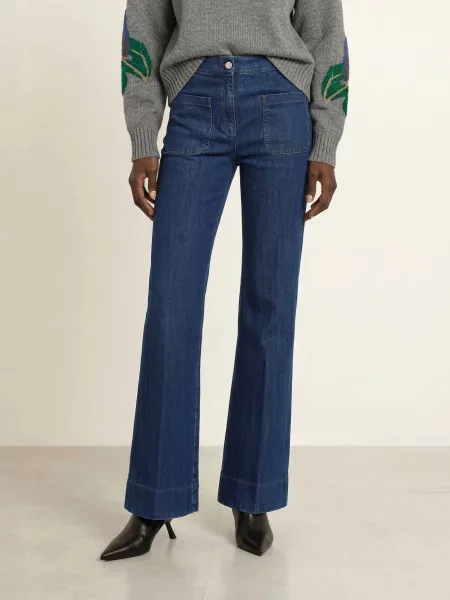 Sem Per Lei Džíny S Rozšiřujícími Se Nohavicemi denim