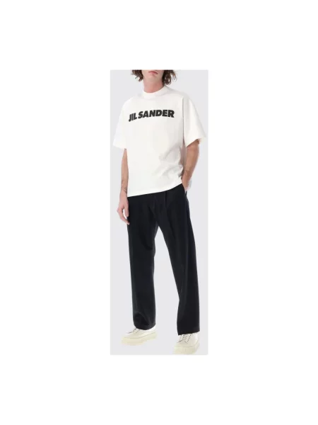 Koszulka Jil Sander z logo biała