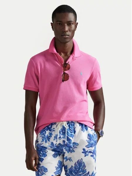 Polo Ralph Lauren Polo marškinėliai Šviesiai Custom rožinė