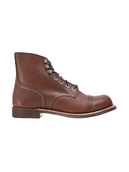 Botki Red Wing Shoes skórzane z bursztynem czerwone
