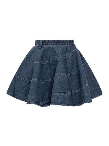 Mała mały spódnica mini Self-portrait niebieska