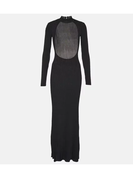Rochie maxi Staud tricotate de costum negru