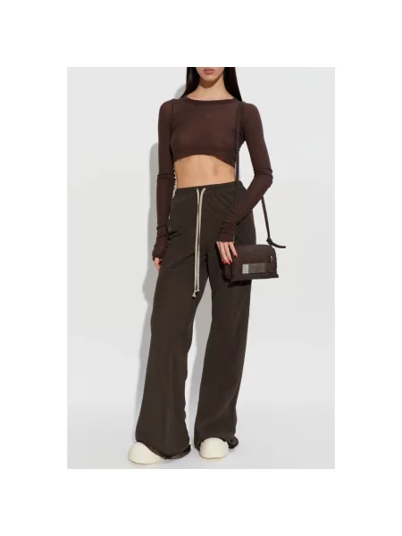 Top Rick Owens o skróconej długości brązowy