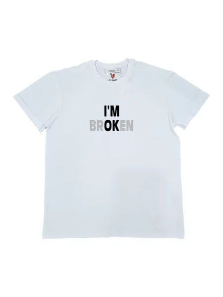 Georgiana Datcu Tricou supradimensional I'M OK' alb