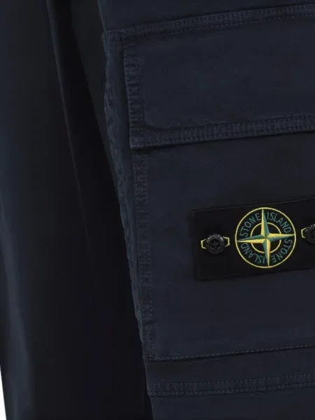 Pantaloni cargo Stone Island cu strasuri albastru