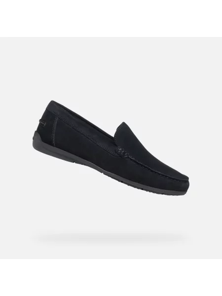 Geox mocasini din piele întoarsă U SIRON negru