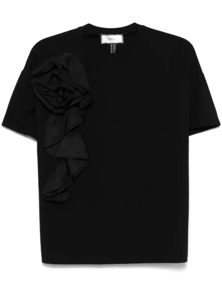 Tricou Nissa cu model floral negru