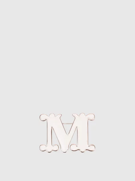 Брошка у формі монограми Max Mara біла