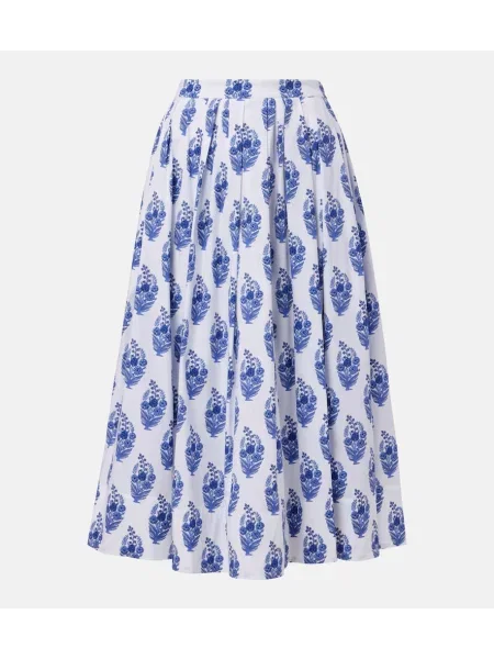 Fustă midi Carolina Herrera cu model floral până la genunchi