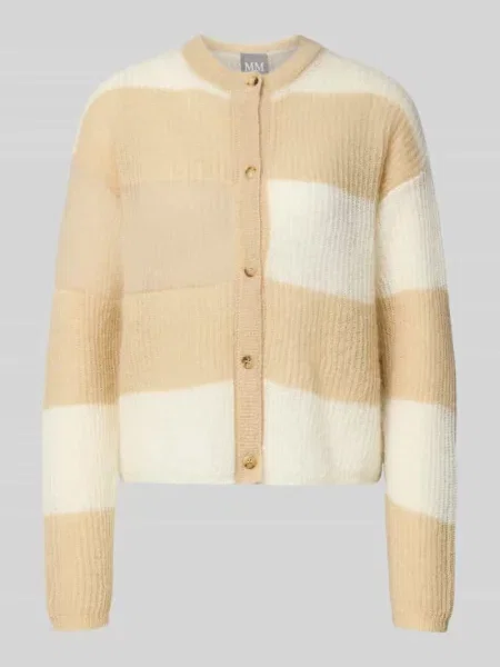 Kurtka z dzianiny o kroju regular fit z dodatkiem moheru i wełny model ‘MEANDRO’ Mm beżowa