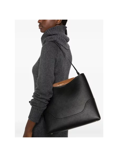 Torebka hobo Twinset skórzana czarna