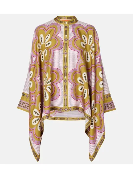 Cămașă La Doublej de mătase cu imagine