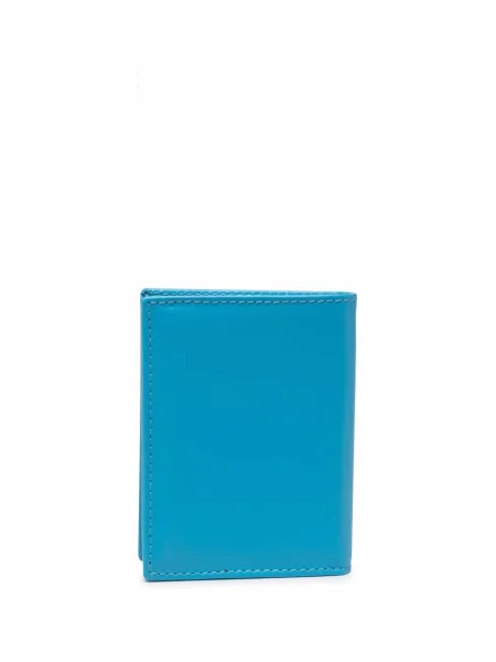 Iš natūralios odos piniginė Comme Des Garçons Wallet mėlyna