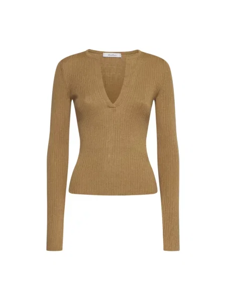 Sweter Max Mara z kaszmiru beżowy