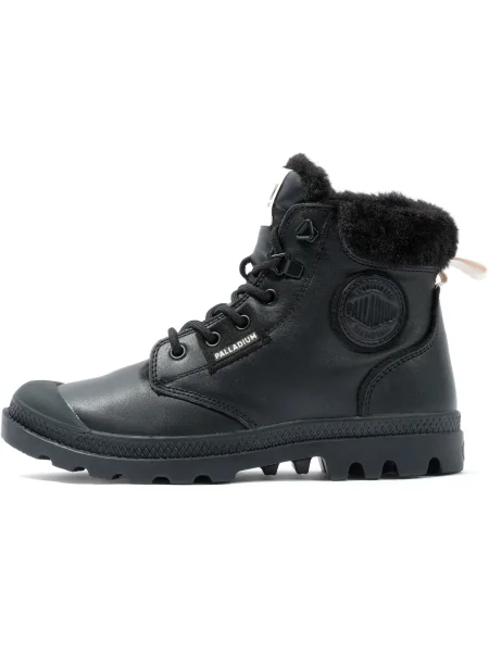 Botine Palladium cu șireturi negru