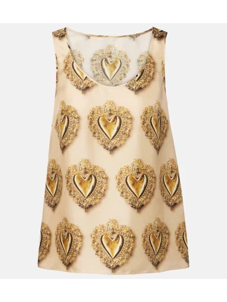 Top Dolce&gabbana din satin cu imagine bej