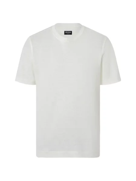 Tricou Zegna cu decolteu rotund alb