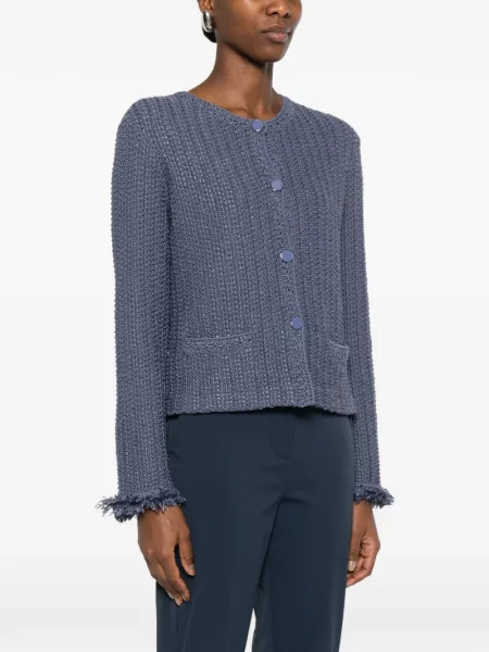 Жилетка Emporio Armani с ресни синьо