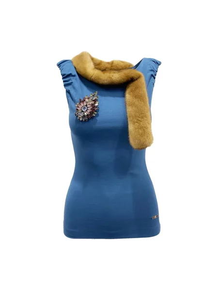 Top Dsquared2 z norek niebieski
