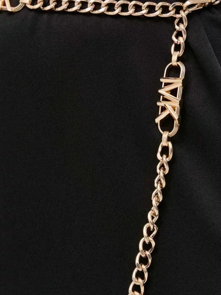 Botine Michael Michael Kors din piele cu autograf negru