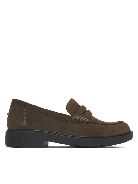 Loafersy Geox zielone