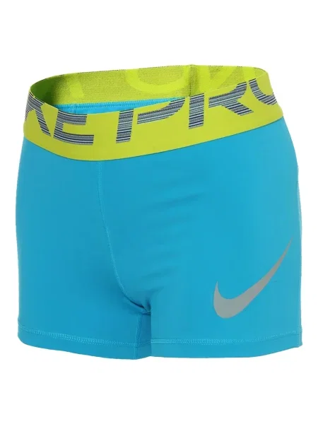 Pantaloni scurți Nike alergare cu talie înaltă în carouri albastru