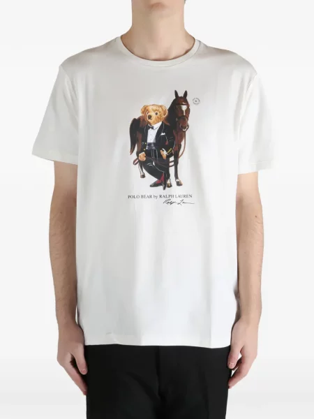 Șnur de strângere tricou Polo Ralph Lauren cu dungi violet