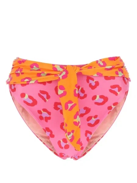 Bikini Farm Rio cu imagine cu imprimeu animal print stretch roz