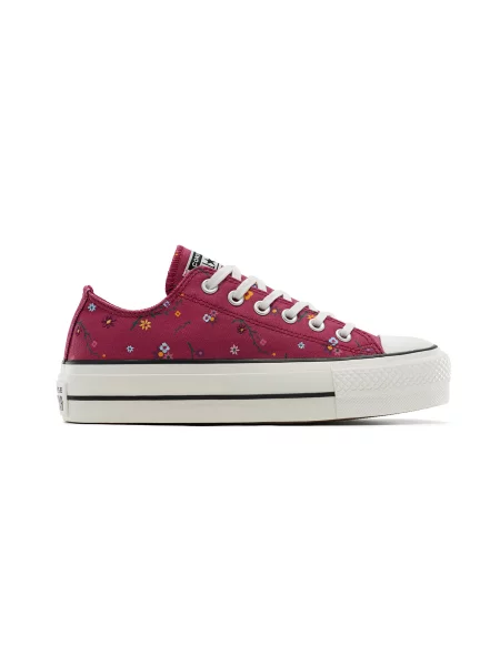 Converse Chuck Taylor All Star Lift Platform Floral Patchwork Kobiety Buty sportowe Converse Size: czerwony