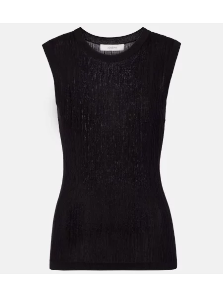 Top Joseph de mătase negru