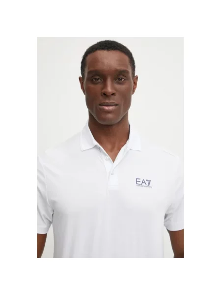Koszulka polo Ea7 Emporio Armani biała