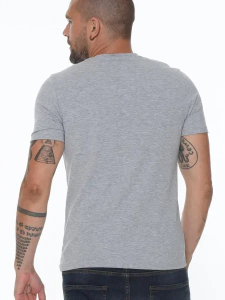 Tricou Dewberry cu decolteu în V gri