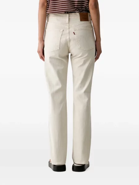 Pantaloni scurți din denim Levi's® din dantelă zdrențuiți cu talie înaltă albastru