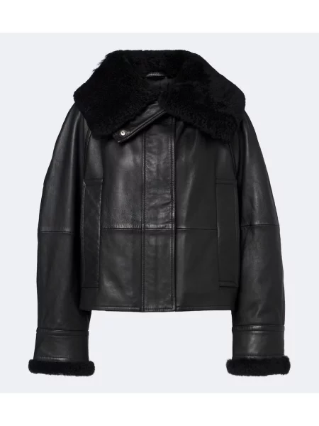 Geanta de piele Sportmax negru