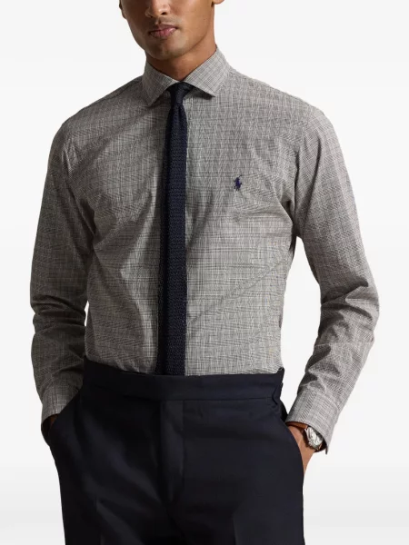 Șosete Polo Ralph Lauren cu broderie în carouri de flanelă verde