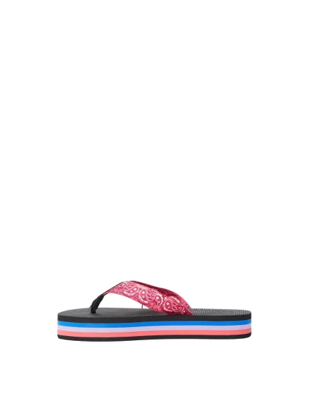 Klapki Arizona Love z nadrukiem z wzorem paisley czerwone
