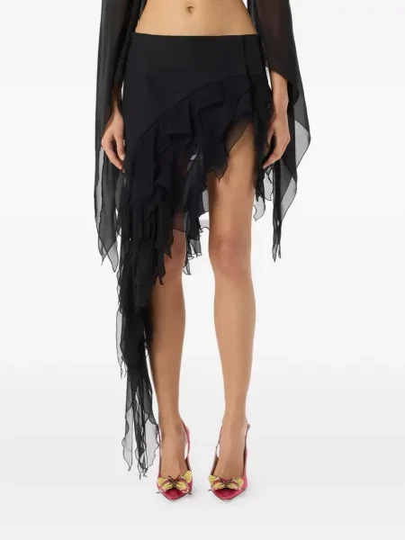 Fustă Blumarine asimetrică negru