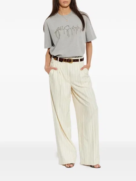 Tricou Allsaints cu paiete gri