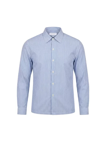Koszula Only & Sons w paski z długim rękawem niebieska